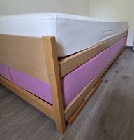 Doppelbett ausziehbar, Gästebett mit Matratzen