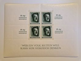 Deutsches Reich Adolf Hitler Block 9 Briefmarken postfrisch