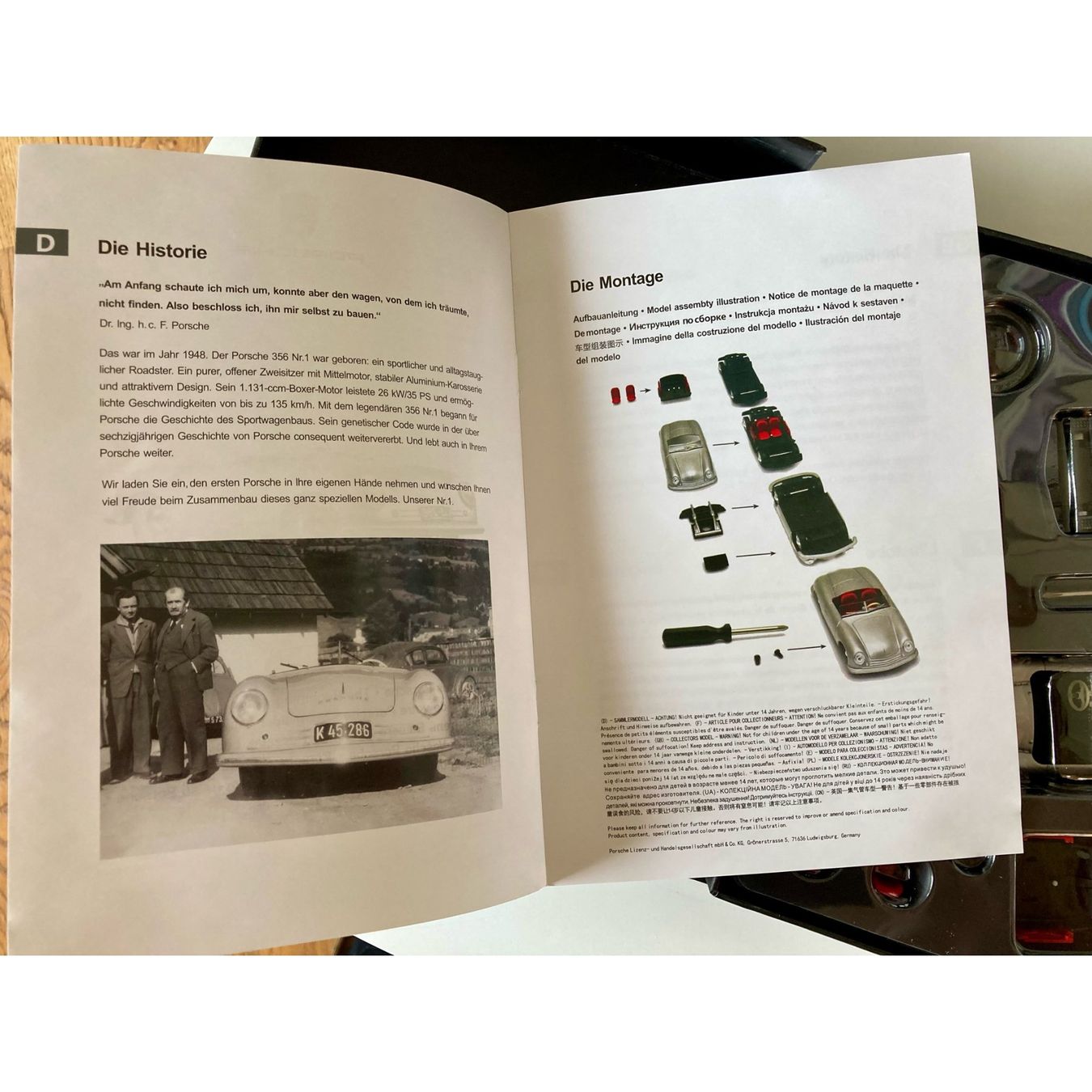 Porsche Kit di costruzioni: Porsche 356 - Bausatz 1:43 – Nuovo e nell'imballaggio originale da Bern venduto da barga61 1