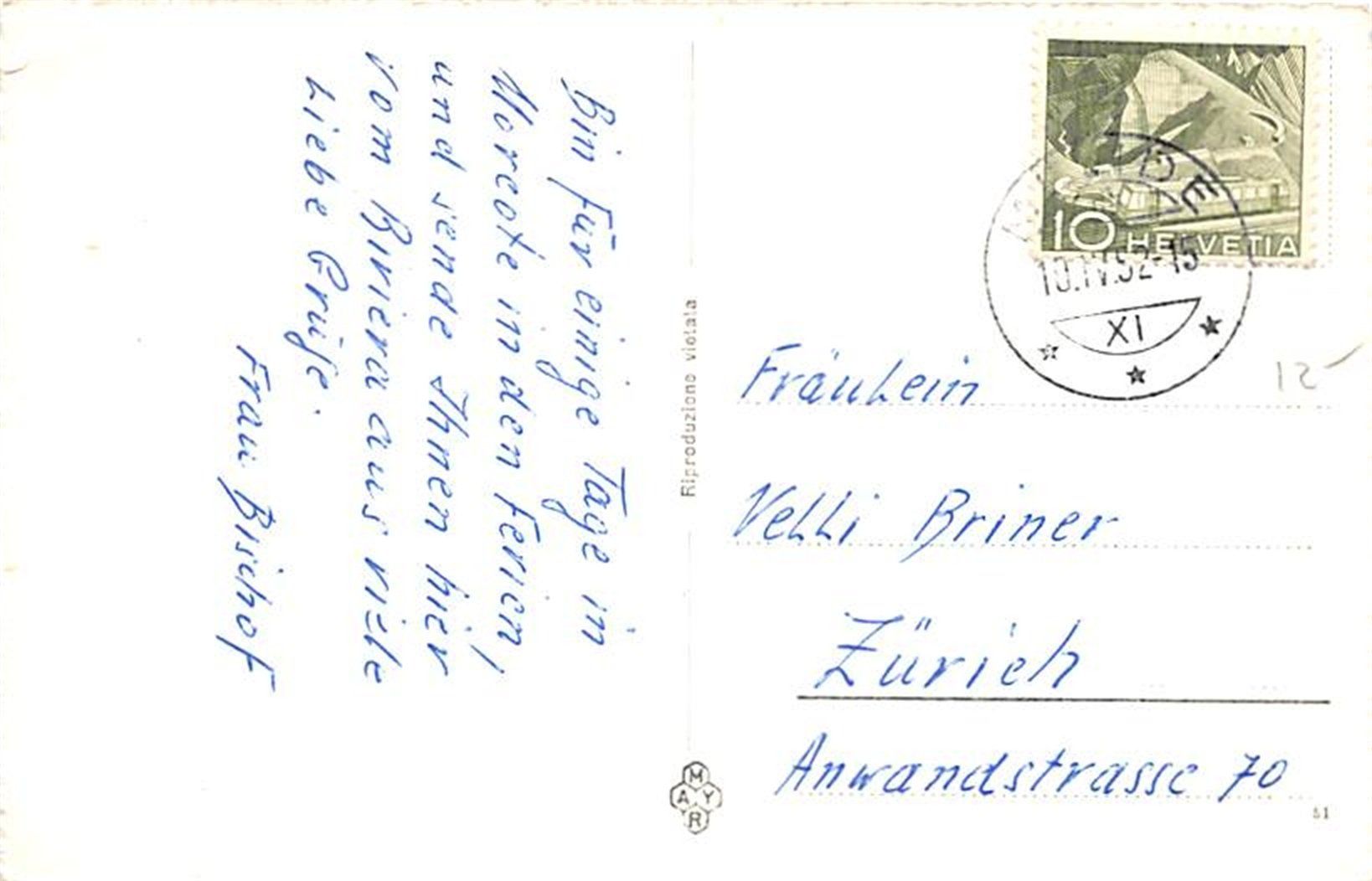 Cartes postales: Melide, Lago di Lugano – D'occasion à Ottikon b.Kemptth. par Neptun1974 1