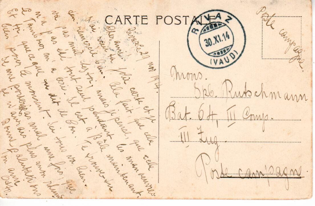 Ansichtskarten: Rivaz - St.Saphorin 1914 – Gebraucht aus Wolhusen von Curver9 1