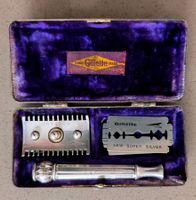 Antiker Rasierer Gillette Pocket Edition versilbert von 1918