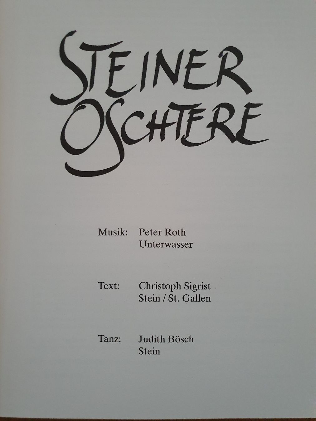 Libri: Peter Roth: Steiner Oschtere: Lieder, Texte, Taenze, neu – Nuovo (secondo la descrizione) da Zürich venduto da Philotimo 1