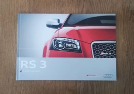 2011 Audi RS3 Hardcover-Prospekt 