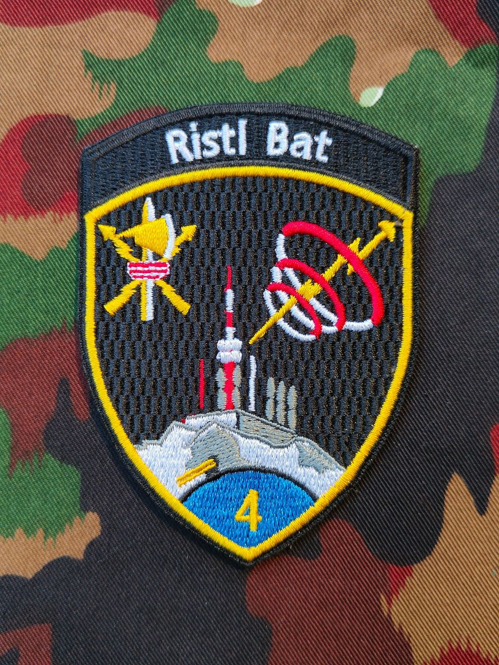 Schweizer Armee Placchette & Badge: Verbandsabzeichen Ristl Bat 4 Kp 4 – Usato da Bauma venduto da SwissMilitaria