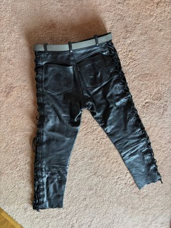 Leder Schnürjeans Gr.M