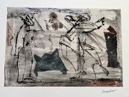 Radierung / Figuren von MAX HELLSTERN       (ID B5909)