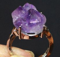 Ring N-934 – Amethyst Cluster – Grössenverstellbar
