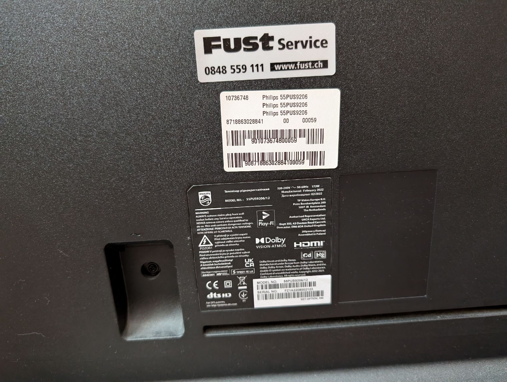 Philips Televisori: Philips 55PUS9206/12, 2022,Topzustand – Usato da Berikon venduto da summifly 2