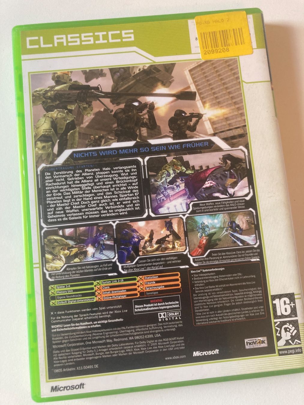 Microsoft Spiele: Halo 2 Classics – Original Xbox, deutsche PAL-Version – Gebraucht aus Mägenwil von Mitral32 1