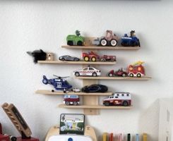 Wandregal für Autos, aus Holz, wie NEU