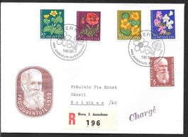 FDC Pro Juventute Serie 1959 J178 - J182 ET Bern 1.12.1959