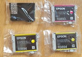 Tintenpatronen Epson Magenta T0893, Yellow T0894,Black T0891