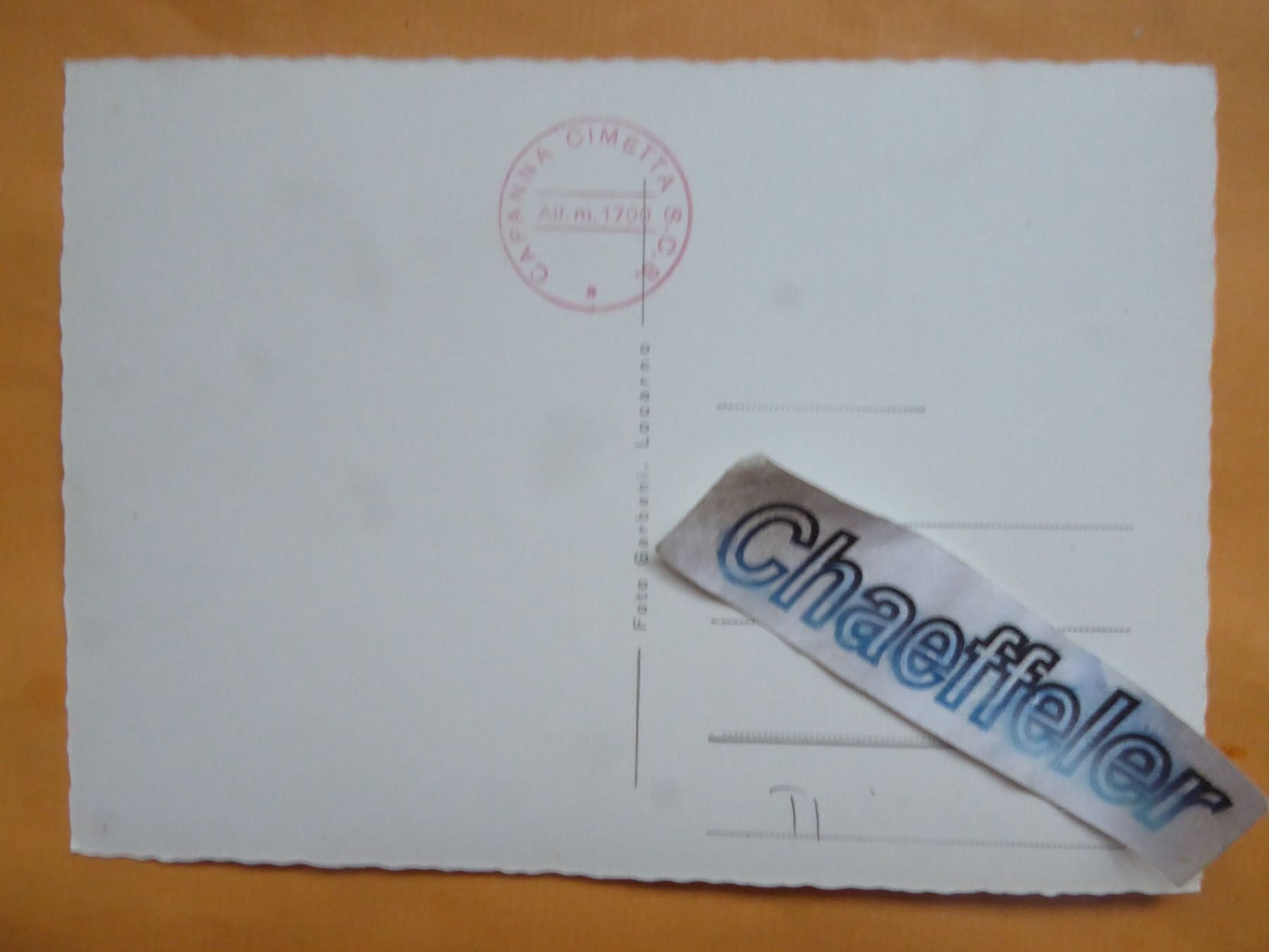 Cartoline postali: Cimetta sopra Locarno – Usato da Zürich venduto da Chaeffeler 1