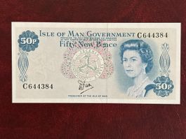 Billet 50 Pence Isle of Man gouvernement bon état