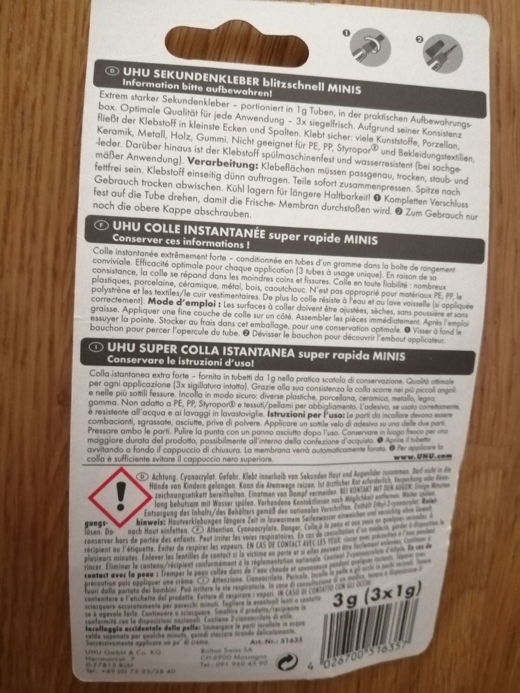 Tutti gli attrezzi: 1 Tübchen UHU Sekundenkleber – Usato da Windisch venduto da mer_6cjk 2