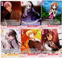 6 diverse Weiss Schwarz Karten aus der Serie Rose Makura