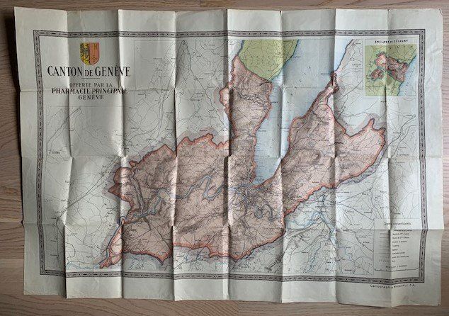 Carte Topographie de Genève 1907 1:50'000 (Gebraucht) in St-Prex für ...