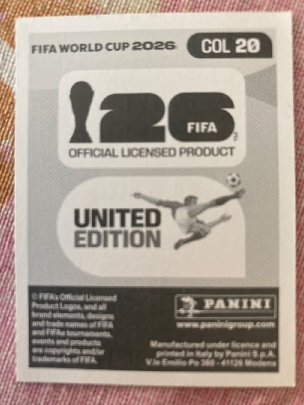 Panini Carte collezionabili: WM Sticker COL 20 – Nuovo (secondo la descrizione) da Winterthur venduto da Whitefish 1