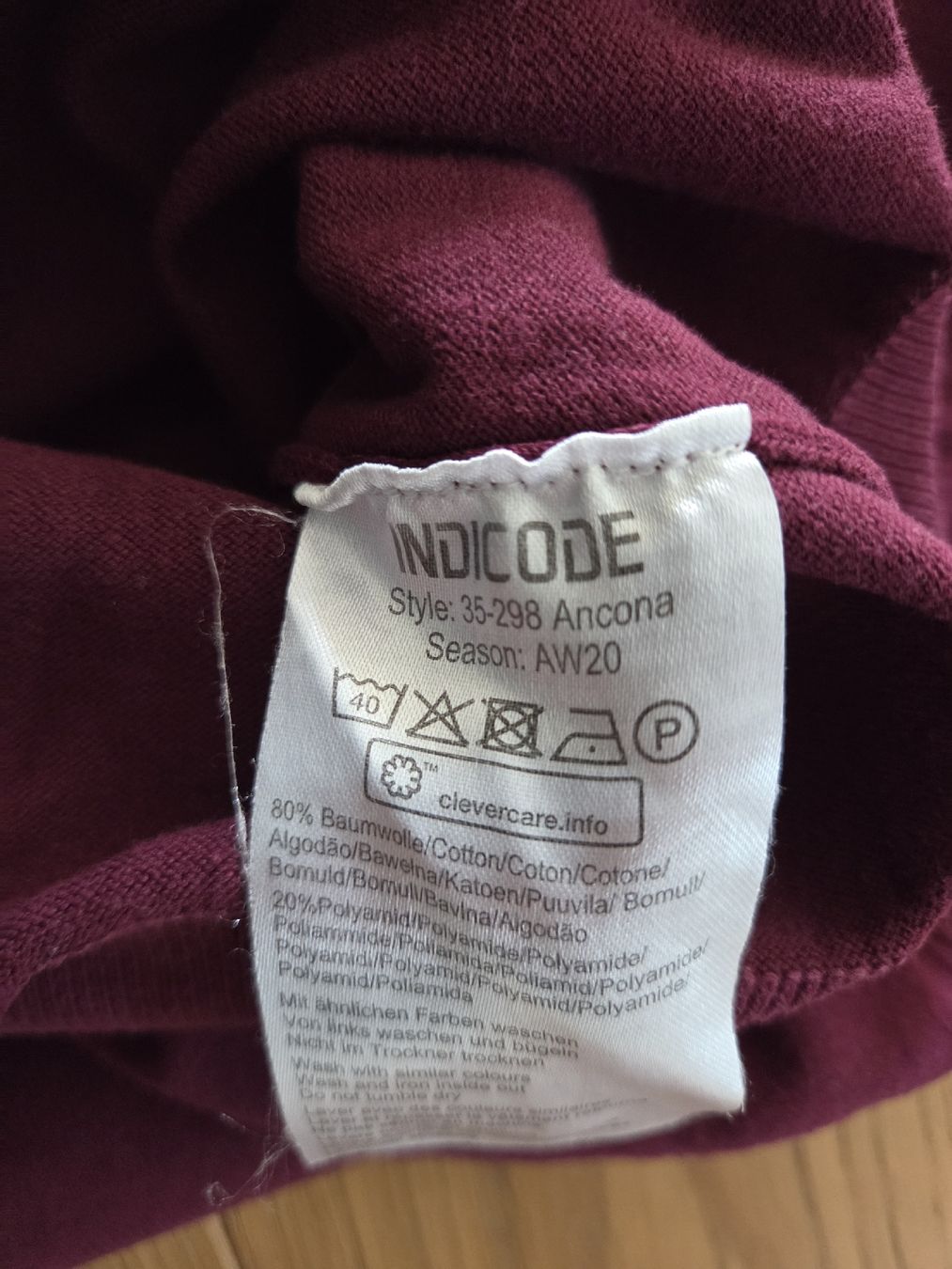 Maglioni & Felpe: Indicode Herren Zip-Pullover, Gr. L, bordeaux rot, top – Usato da Wetzikon ZH venduto da mar_8jrl 6
