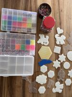 Bügelperlen Set mit Formen und Aufbewahrung gebraucht