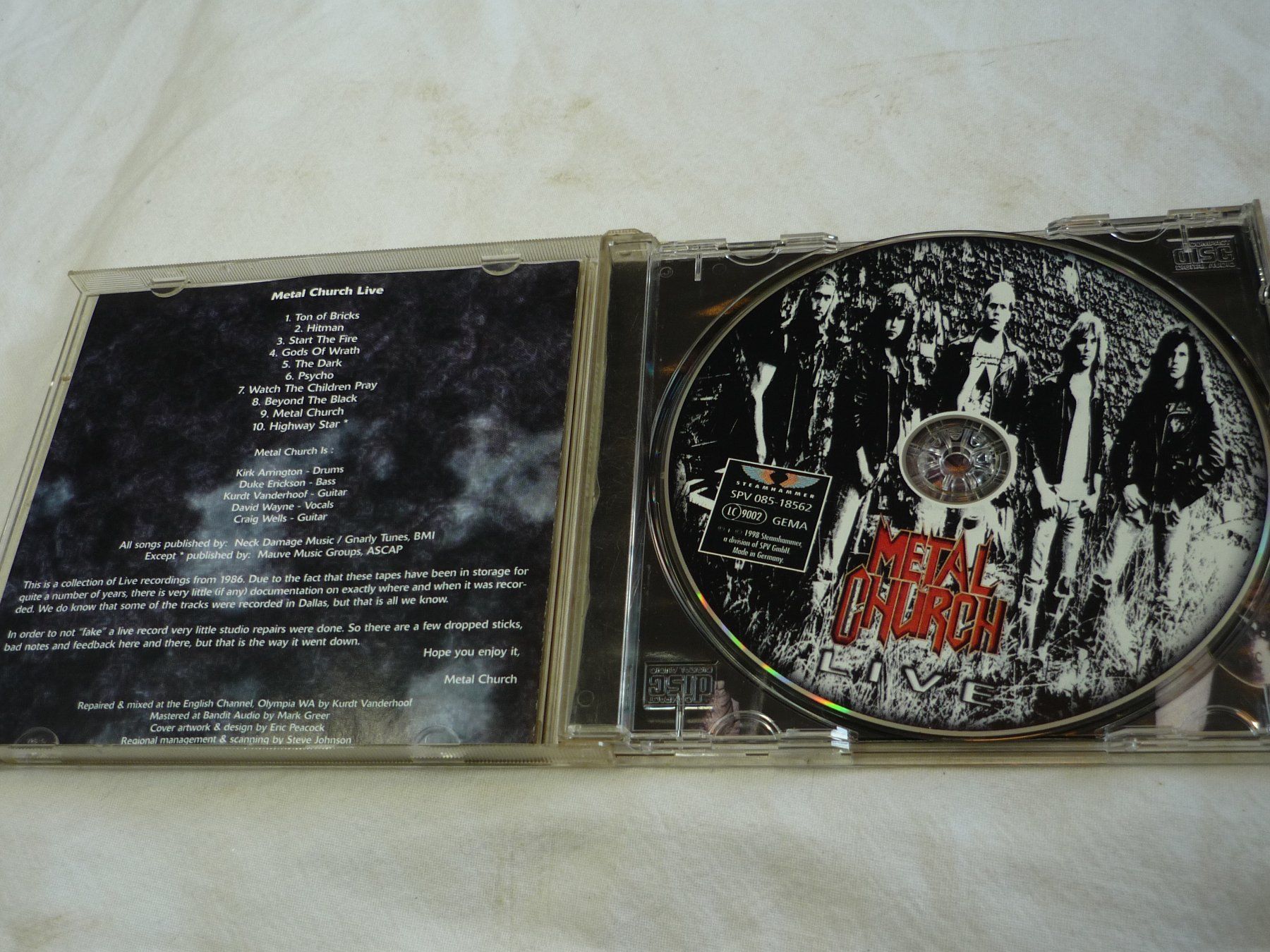 CD: Musik CD - Metal Church - Live – Usato da Beringen venduto da zzRegal 1