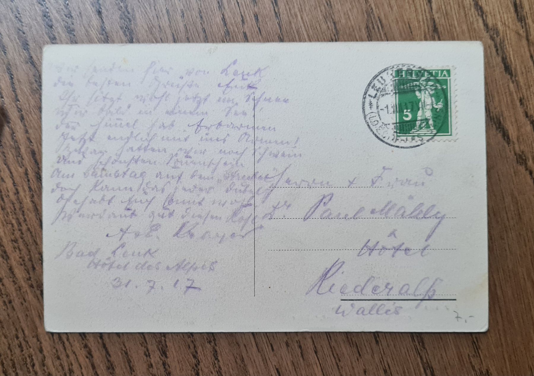 Cartoline postali: Gemmi Passhöhe Hotel Wildstrubel 1917 – Usato da Ebikon venduto da Donar50 2