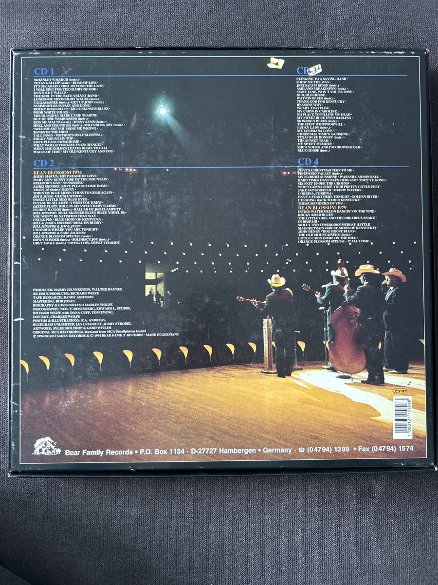 CD: Bill Monroe - Blue Grass 1970-1979 - 4 CD Box Set! – Usato da Wohlen AG venduto da Rstoeckli6 1