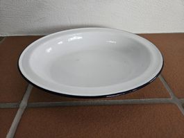 Emaille Schüssel oval Shabby Chic 