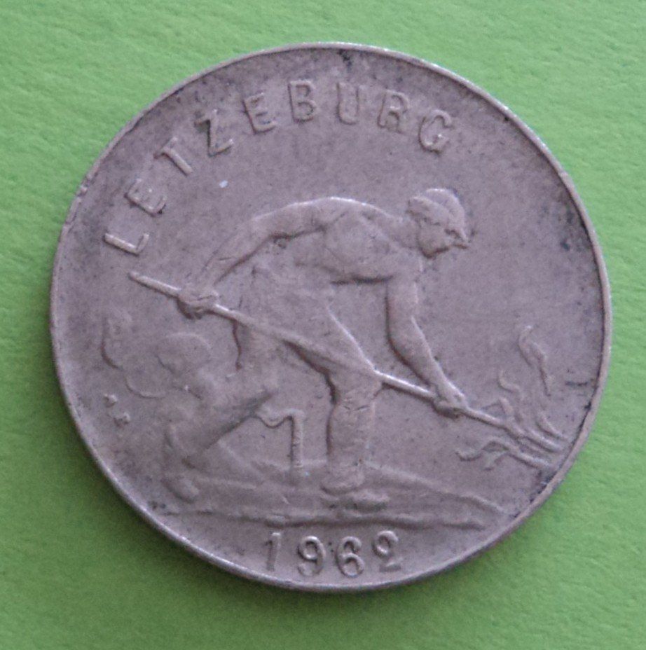Alle Münzen: Luxembourg: 1 Franc 1962, SS – Gebraucht aus Basel von maripas17 1