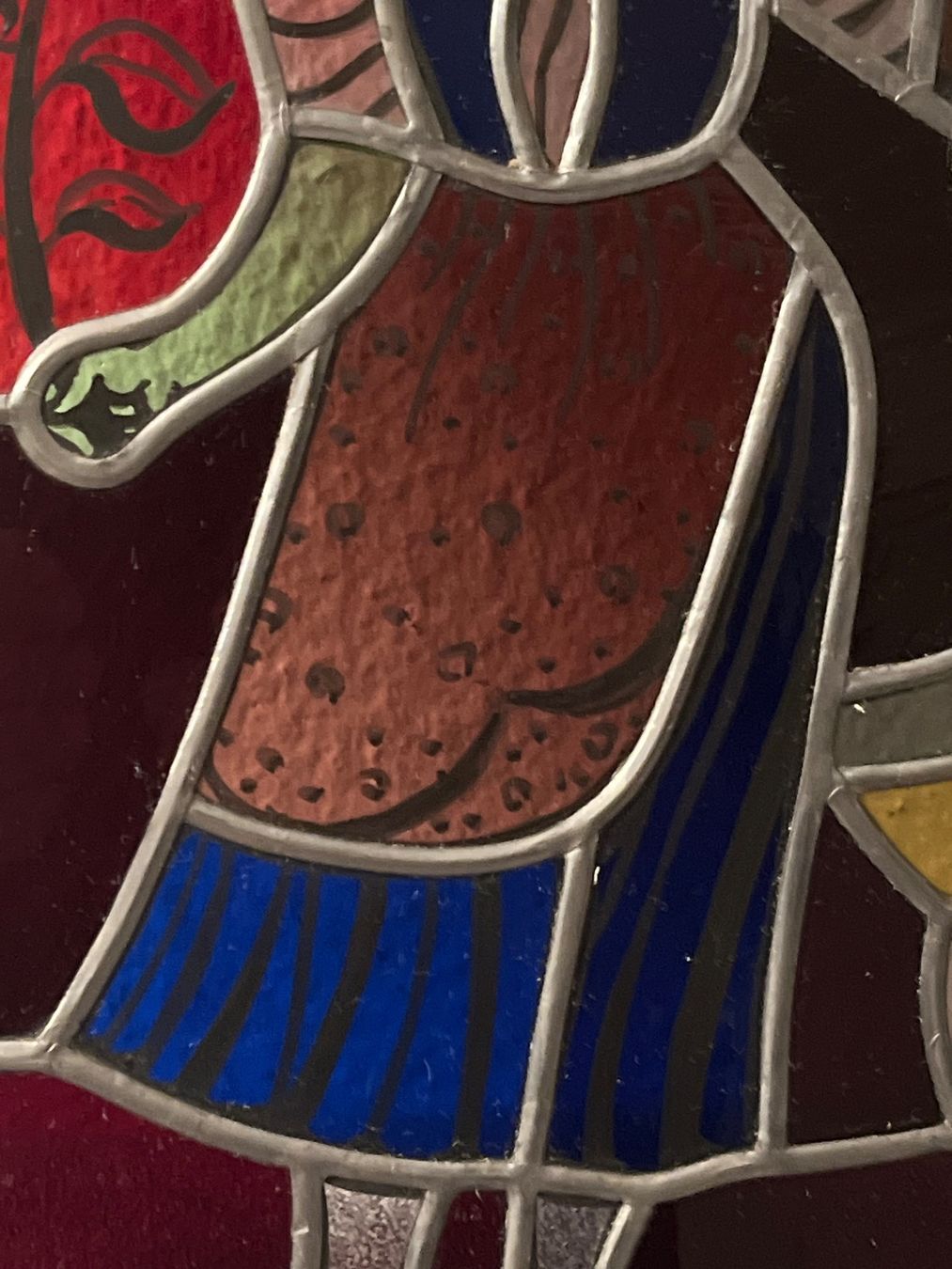 Dipinti: Jacques Düblin Buntglasscheibe mit Bleifassung – Usato da Basel venduto da PAUL_ART 5