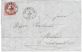 Faltbrief Trübbach - Malans b Landquart 1867
