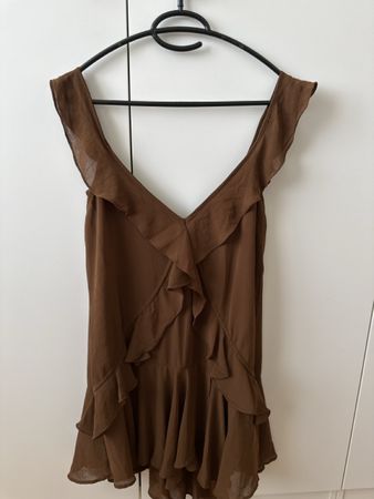 Sommerkleid braun Grösse 34