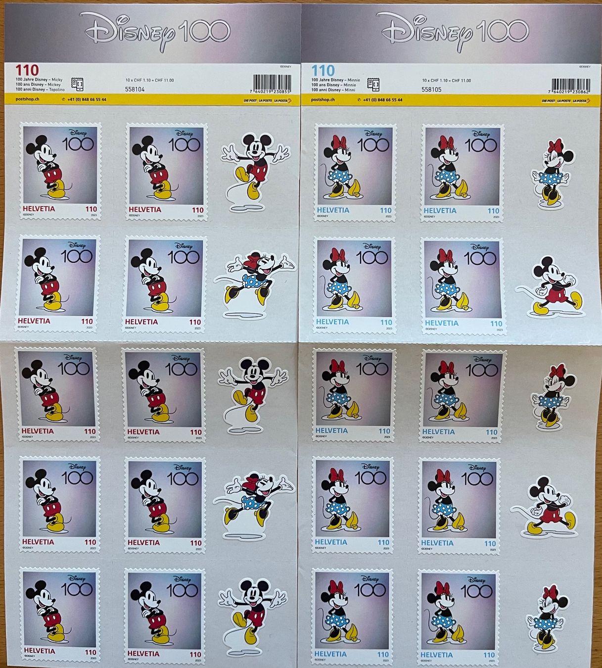 Tutti i francobolli: Mickey& Minnie  100 Jahre Disney – Nuovo (secondo la descrizione) da Grafenort venduto da Solar11