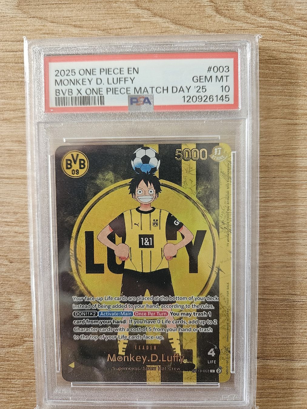 Bandai Sammelbilder & Trading cards: One Piece Monkey D. Luffy ST13-003 BVB Karte PSA 10 – Neu (gemäss Beschreibung) aus Rudolfstetten von KingArabi