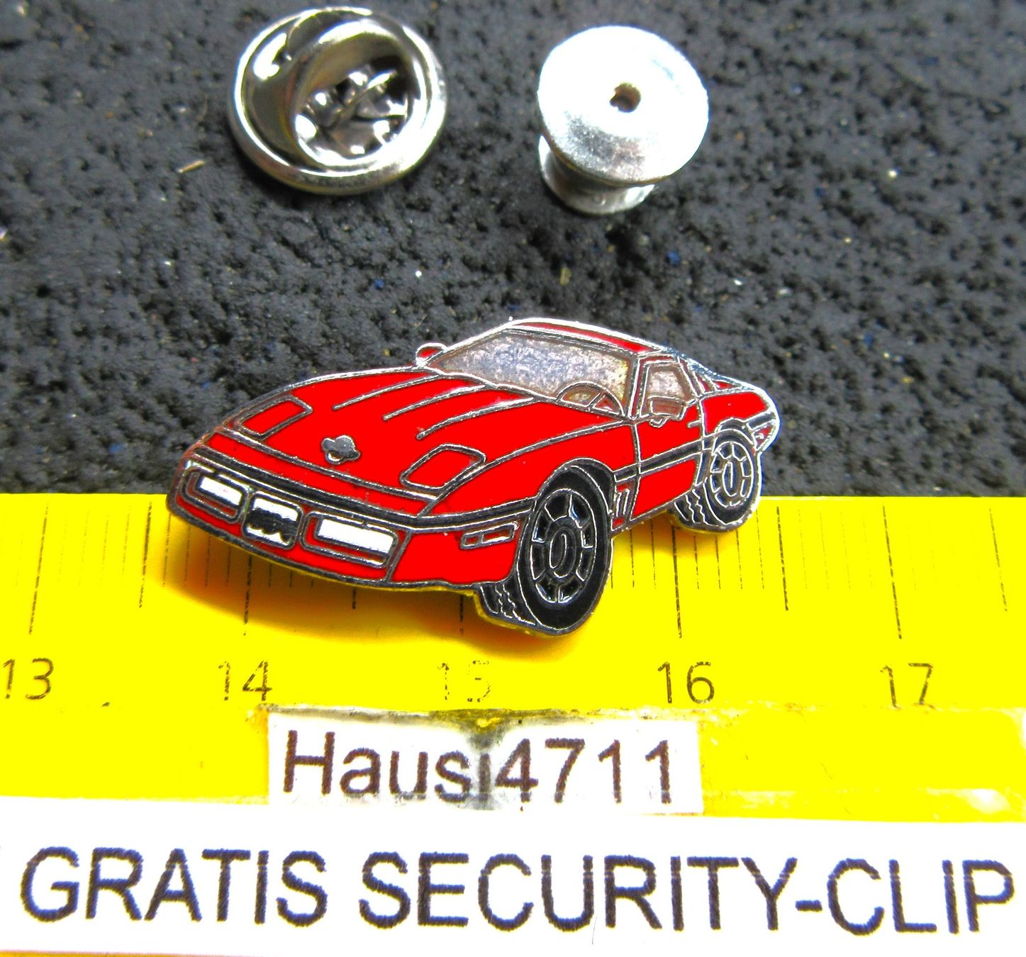 Chevrolet Placchette & Badge: CORVETTE C4 ROT AUTO LOGO PIN ENAMEL MIT SECURITY-CLIP – Usato da Ettingen venduto da Hausi4711