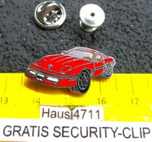 CORVETTE C4 ROT AUTO LOGO PIN ENAMEL MIT SECURITY-CLIP