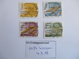 Voll Ort Ersttagsstempel 6484 Wassen