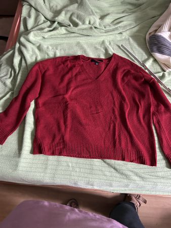 Vero Moda Pullover rot V-Ausschnitt Grösse XL