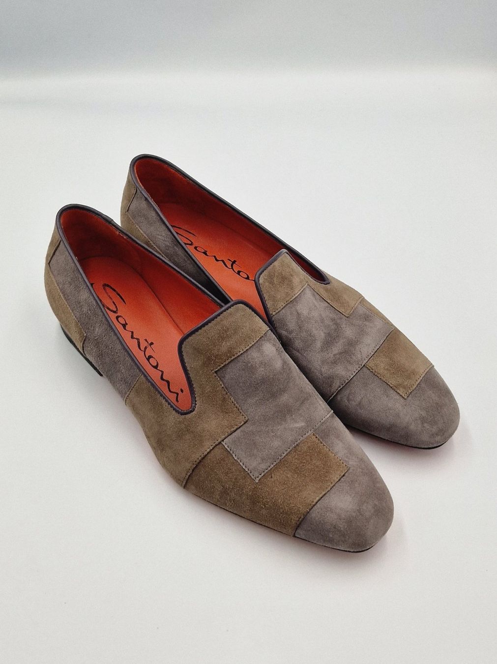 Santoni Scarpe da uomo: Santoni Mokassins Wildleder Patchwork Herren Grösse 43 – Usato da Affeltrangen venduto da Nataoli