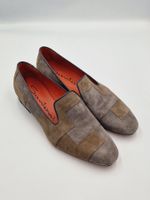 Santoni Mokassins Wildleder Patchwork Herren Grösse 43