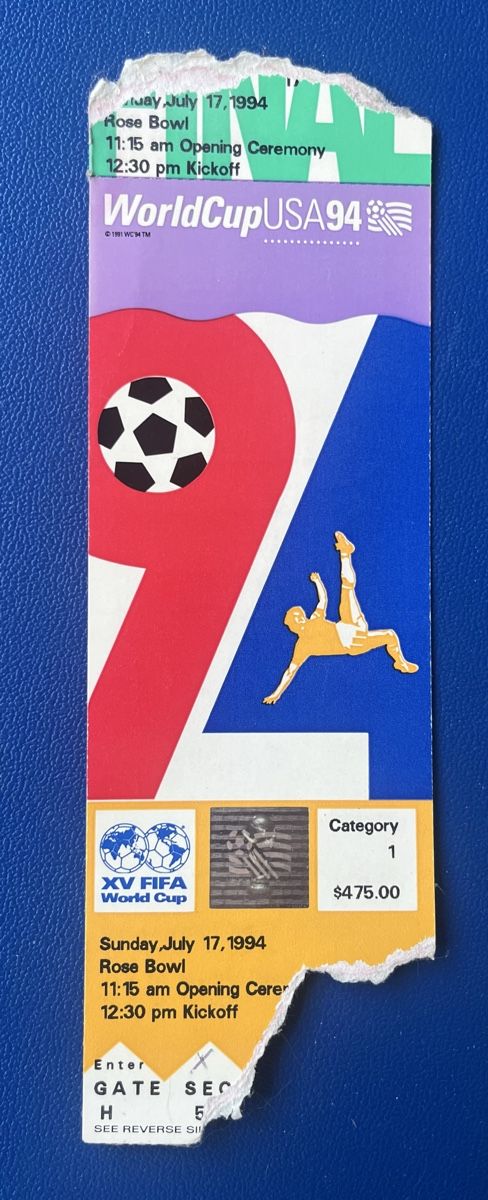 Billets: ORIGINAL FUSSBALL WM 1994 FINAL TICKET – D'occasion à Münchenstein par tschepo64