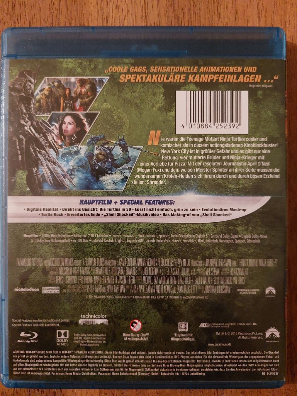 Alle DVDs: Blu Ray - Teenage Mutant Ninja Turtles – Gebraucht aus Rheinfelden von FilmAuktion 1