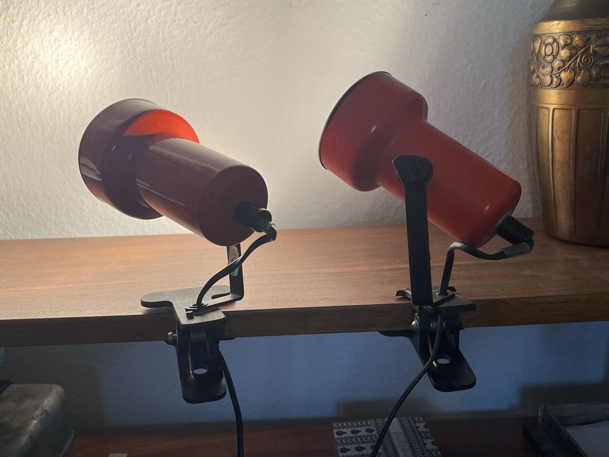 Lampade: 1 Paar Klemmlampen 80er – Difettoso da Niederurnen venduto da gebrauchtbrauchbar