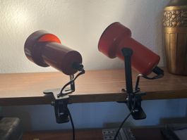 1 Paar Klemmlampen 80er