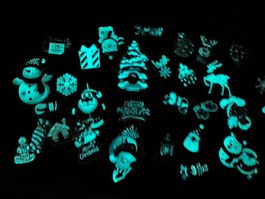 Glow in the Dark Stickers I 33 Stk. I Wasserdicht I Xmas
