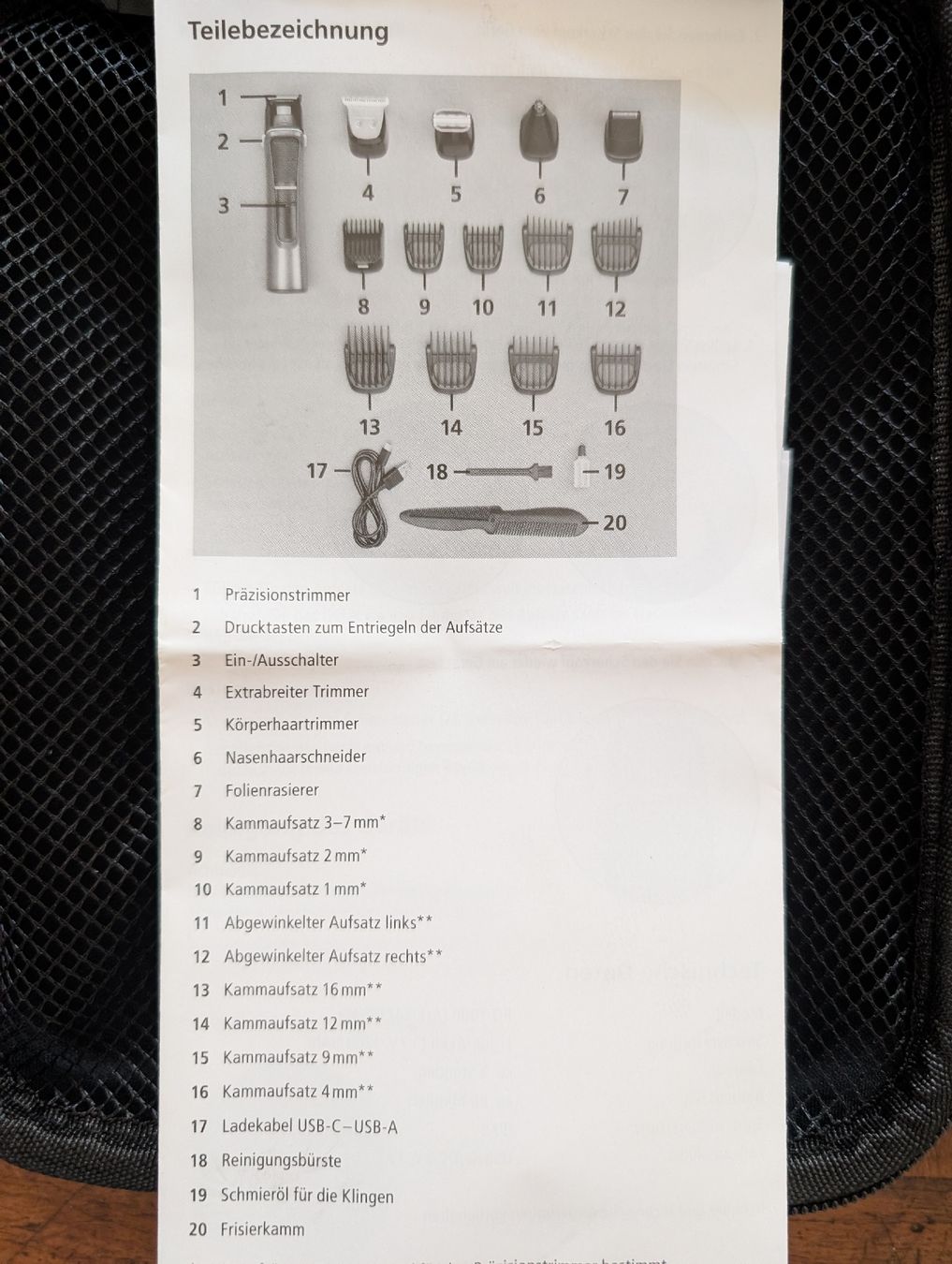 Rasoi & Lamette da barba: Rasierer und Barttrimmer mit 9 Aufsätzen – Nuovo (secondo la descrizione) da Zürich venduto da Hedkandi 4