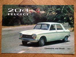 Peugeot 204 Prospekt Limousine Break Jahrgang 1967 deutsch