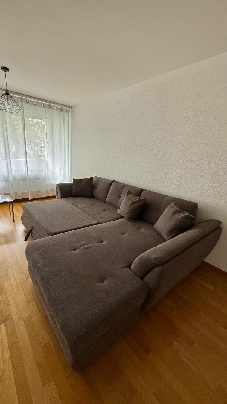 Divani: 🛋 ecksofa 3-sitzer braun/grau, sofa – Usato da Bern venduto da mo.ma12 3