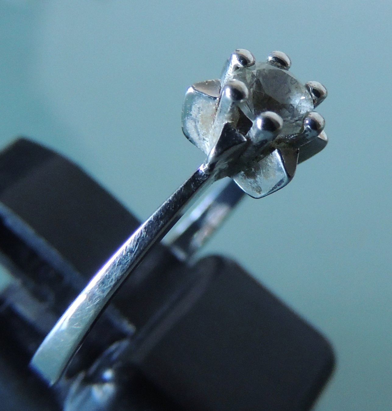 Anelli: Bergkristall Silber 800 Fingerring Gr. 55 – Usato da Waldenburg venduto da schaller707 1